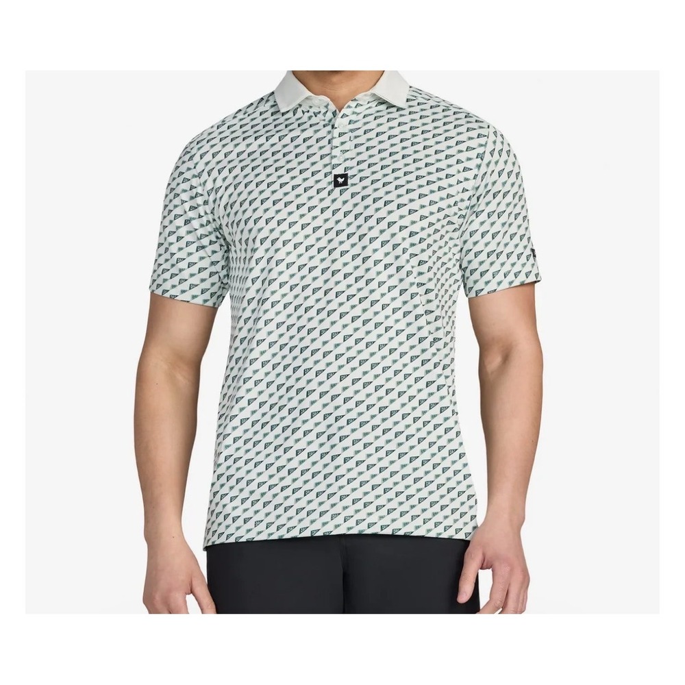 Bad Birdie White Blue Pinseeker Pique Performance Golf Polo Size Mens Small